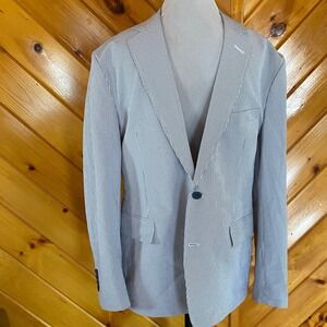 Vineyard Vines NEW Seersucker On The Go Blazer Navy White Stripe 38R Jacket